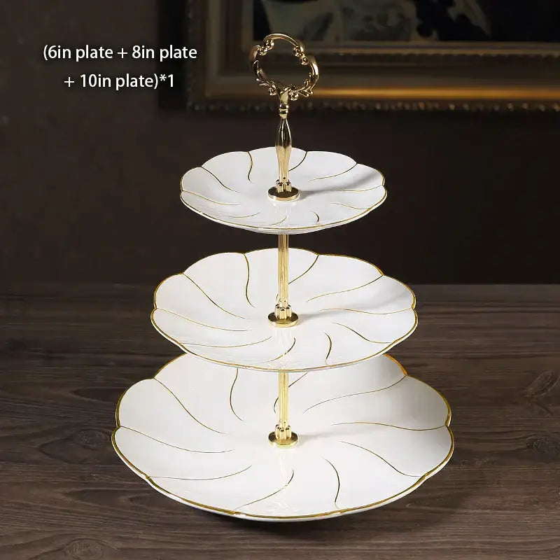 Gold Bone China Fruit Plates