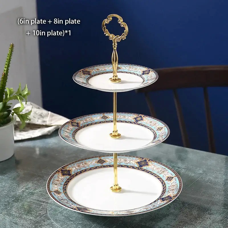 Gold Bone China Fruit Plates