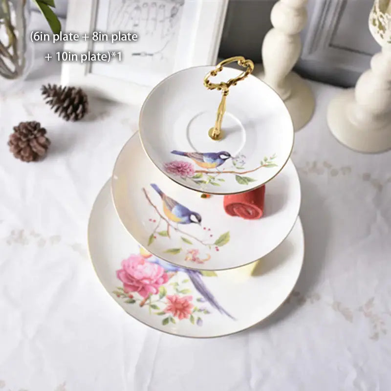 Gold Bone China Fruit Plates