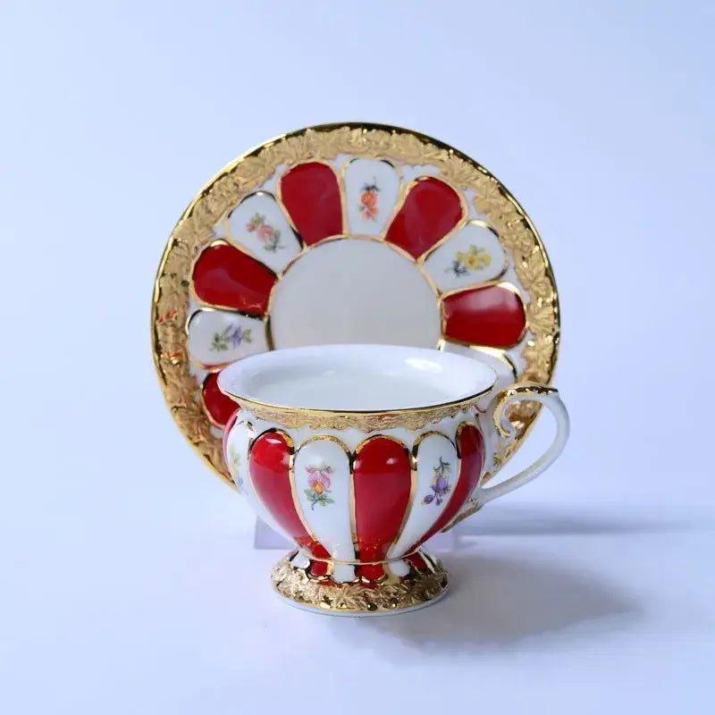 Gold Trim Porcelain Tea Set