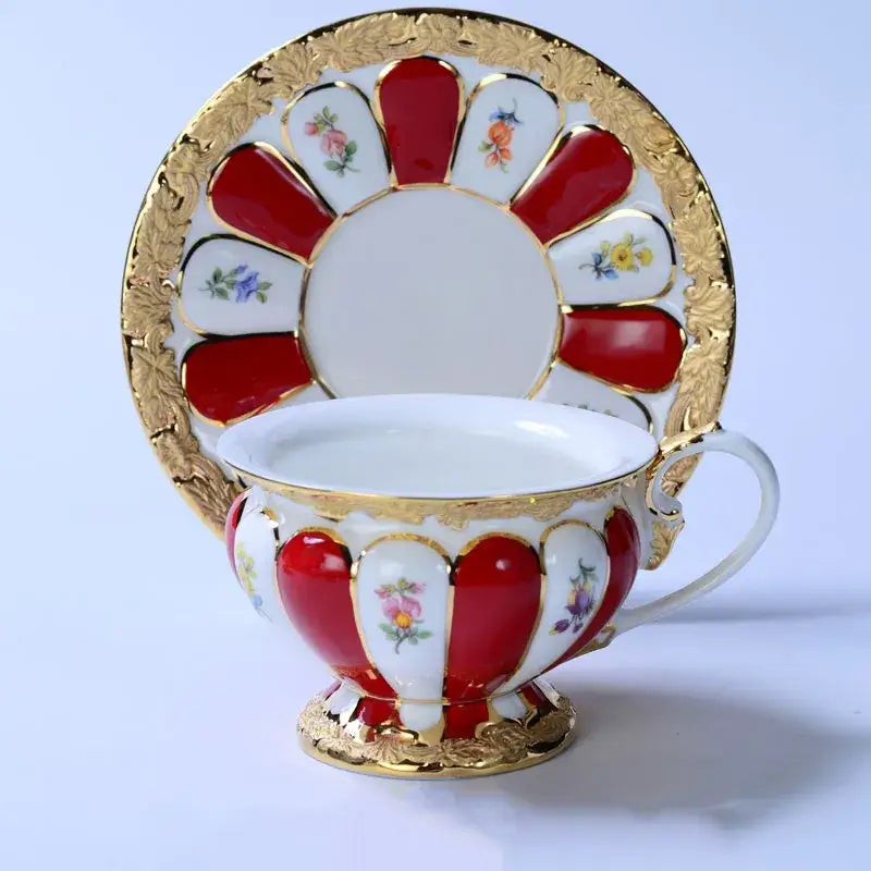 Gold Trim Porcelain Tea Set