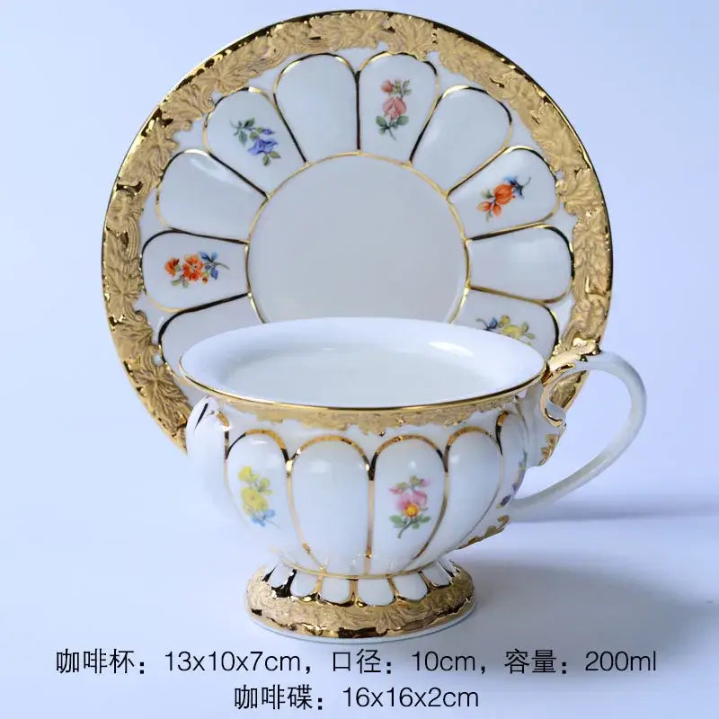 Gold Trim Porcelain Tea Set