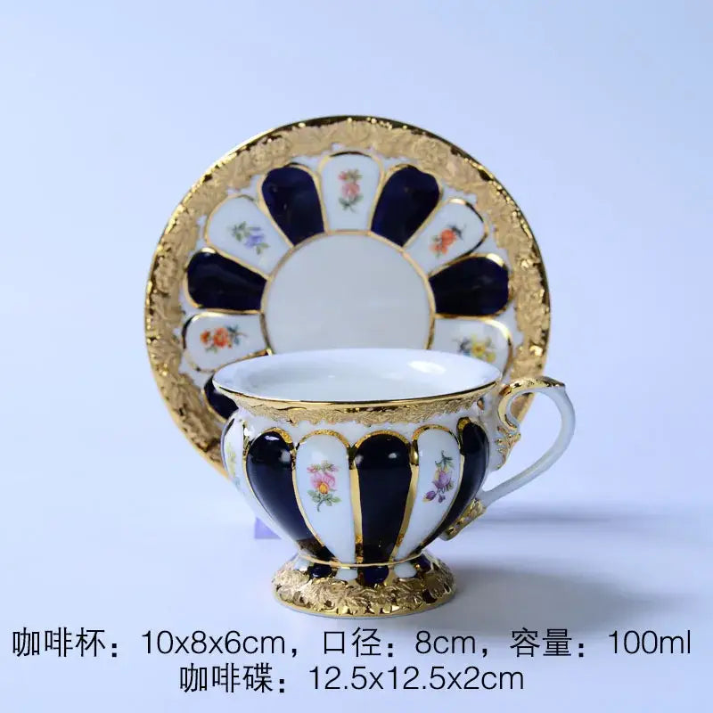 Gold Trim Porcelain Tea Set