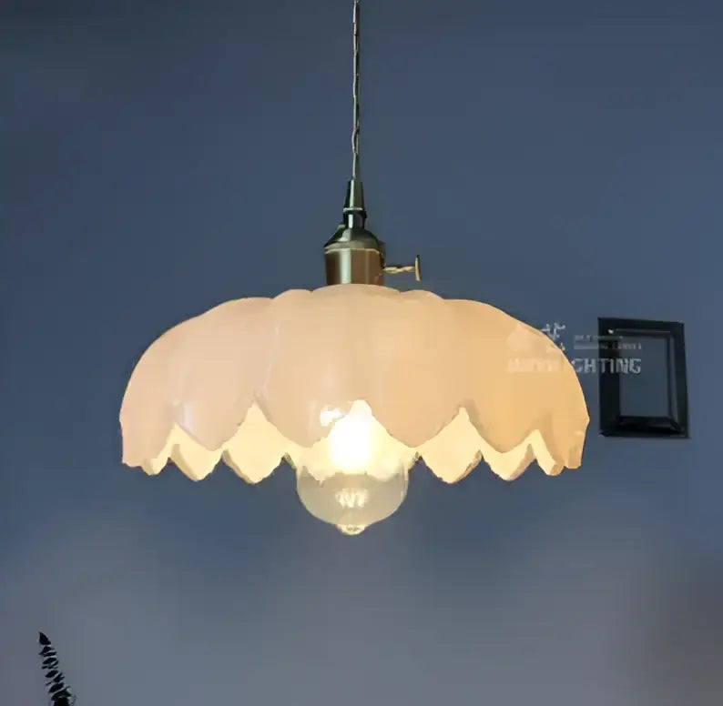 Green Glass Brass Pendant