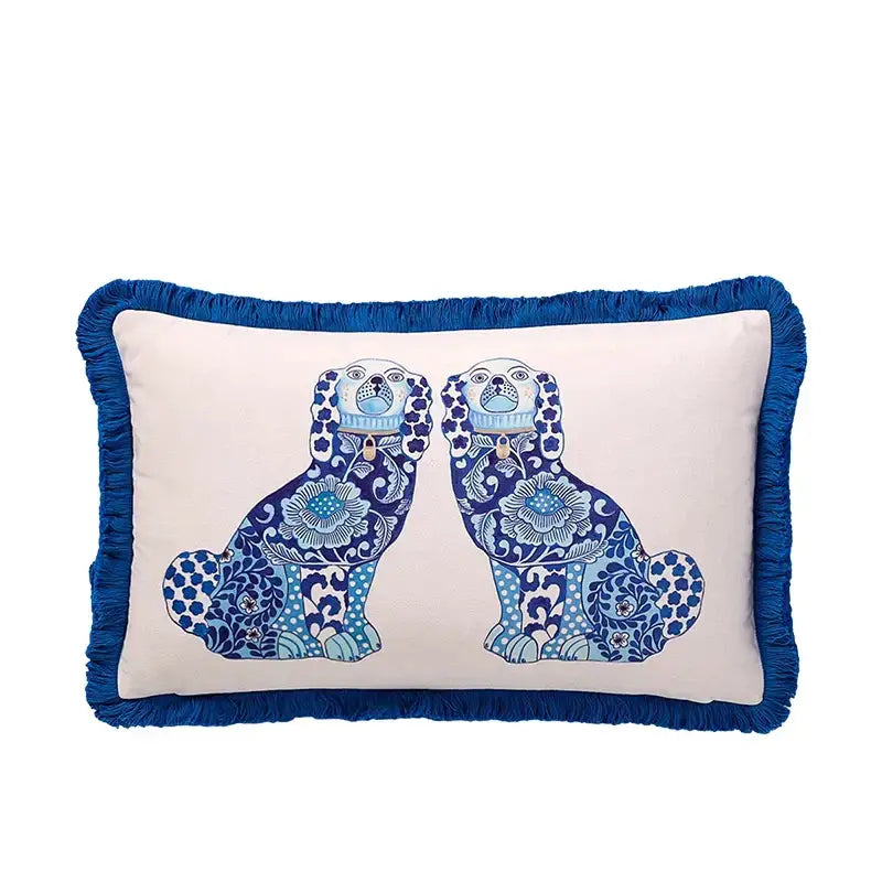 Green Handmade Lumbar Pillow