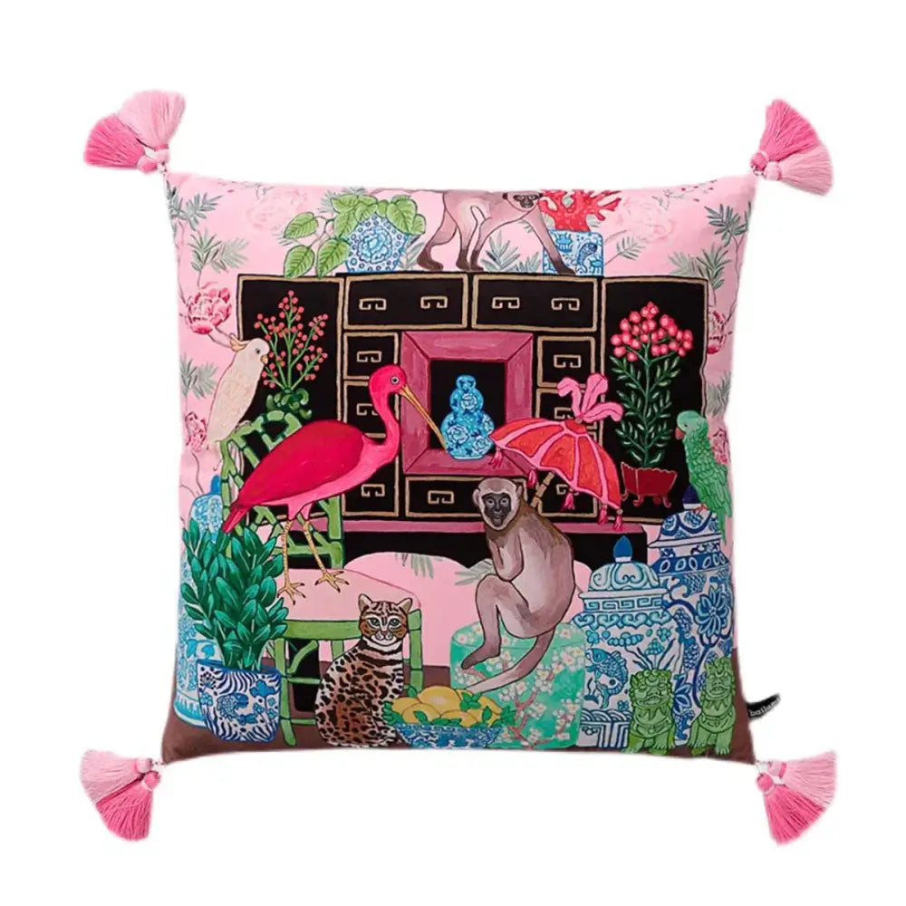 Green Handmade Lumbar Pillow