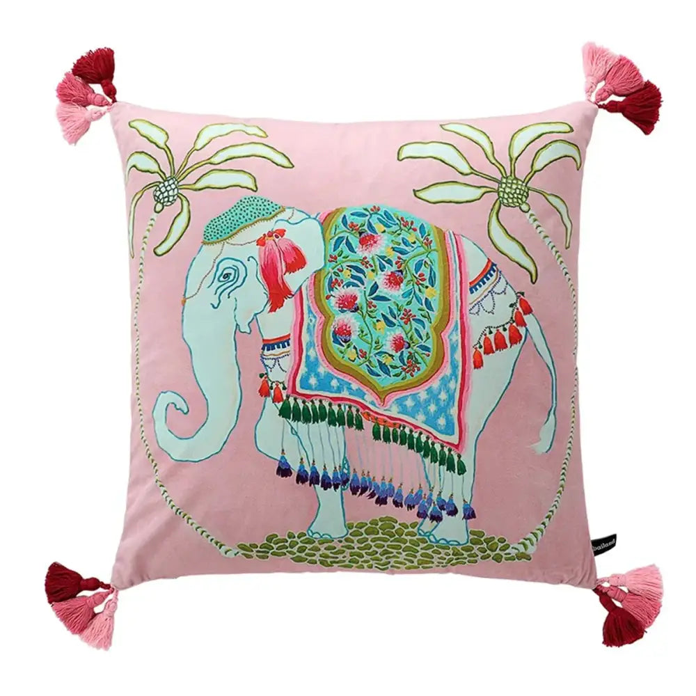 Green Handmade Lumbar Pillow