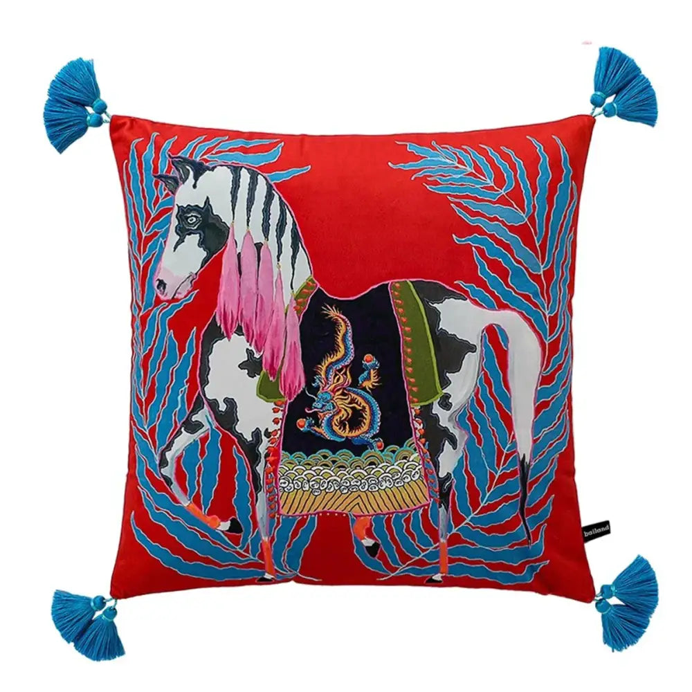 Green Handmade Lumbar Pillow