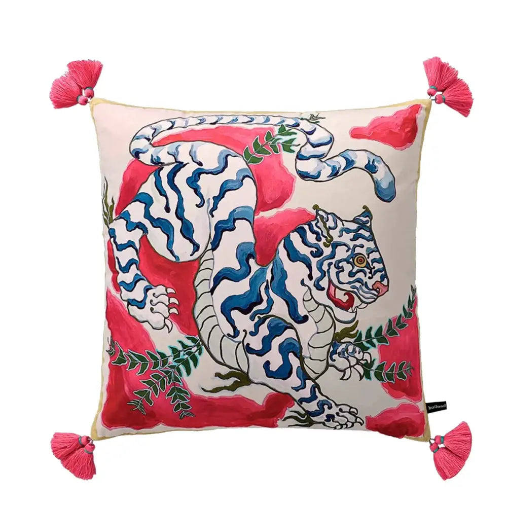 Green Handmade Lumbar Pillow