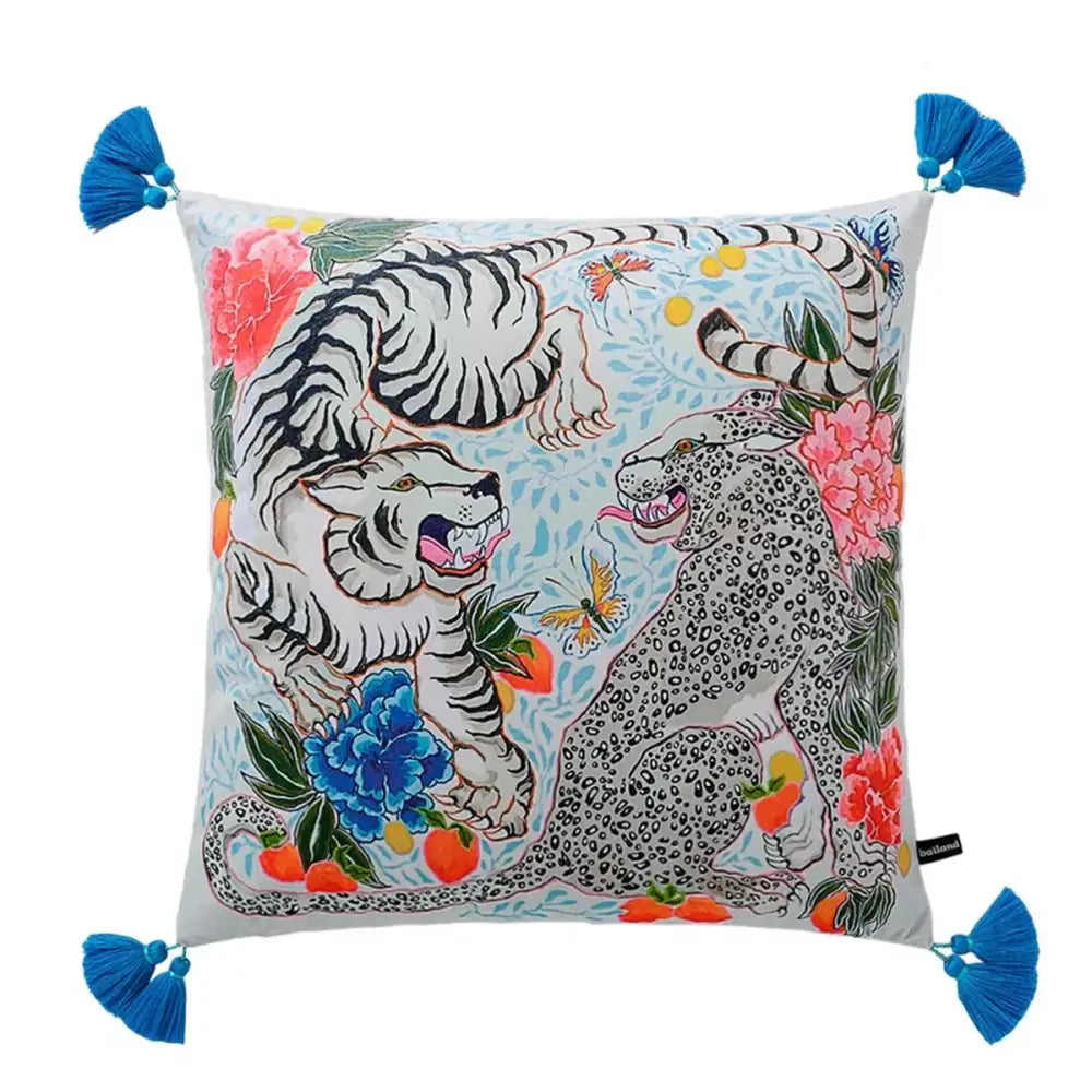 Green Handmade Lumbar Pillow