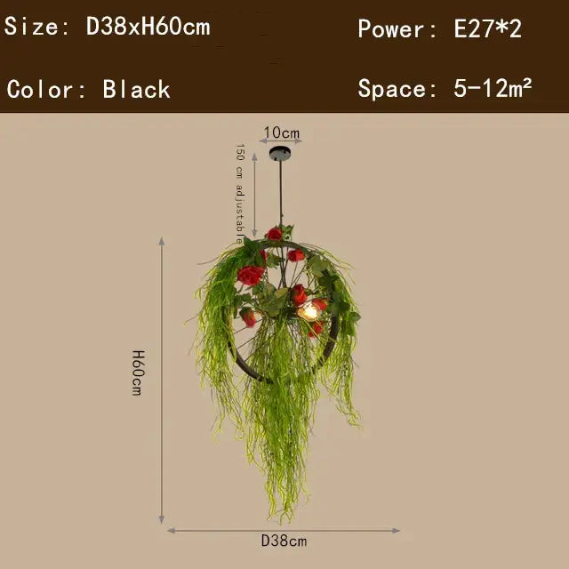 Green Plant Chandelier