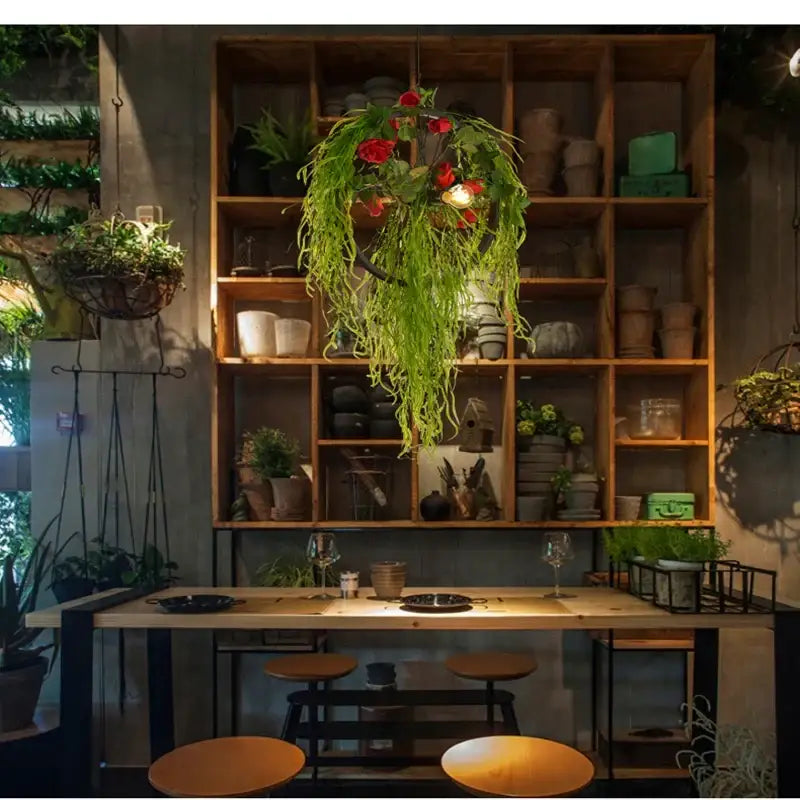 Green Plant Chandelier