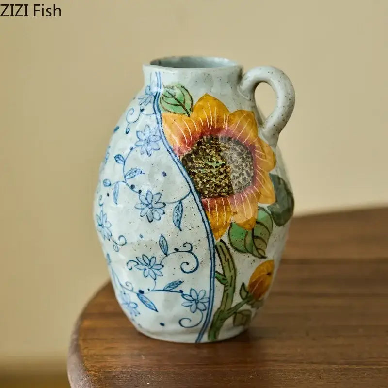 Hand Painted Ceramic Vase