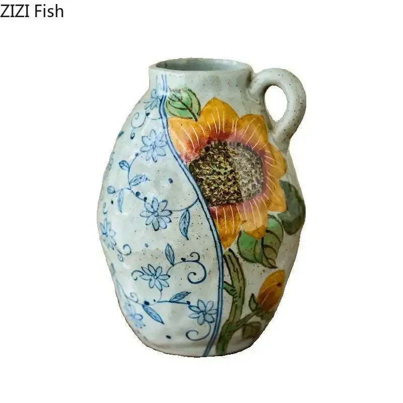 Hand Painted Ceramic Vase