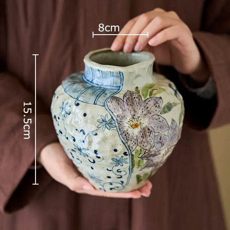 Hand Painted Ceramic Vase