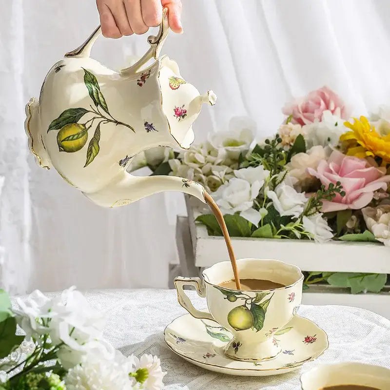 Lemon Porcelain Tea Set