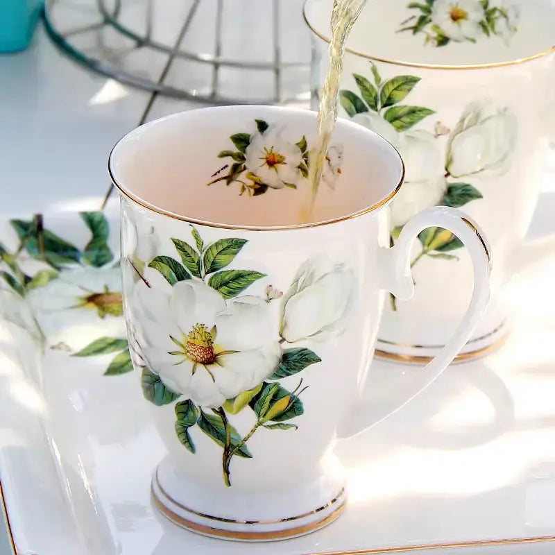 Blue Bone China Tea Set