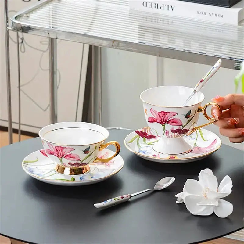 Porcelain Floral Tea Set