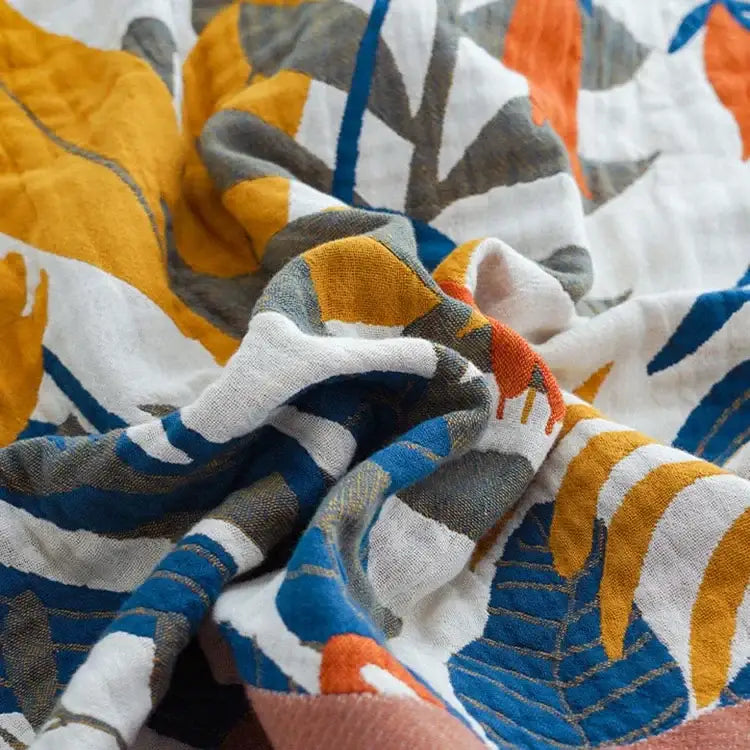 Orange Cotton Summer Throw