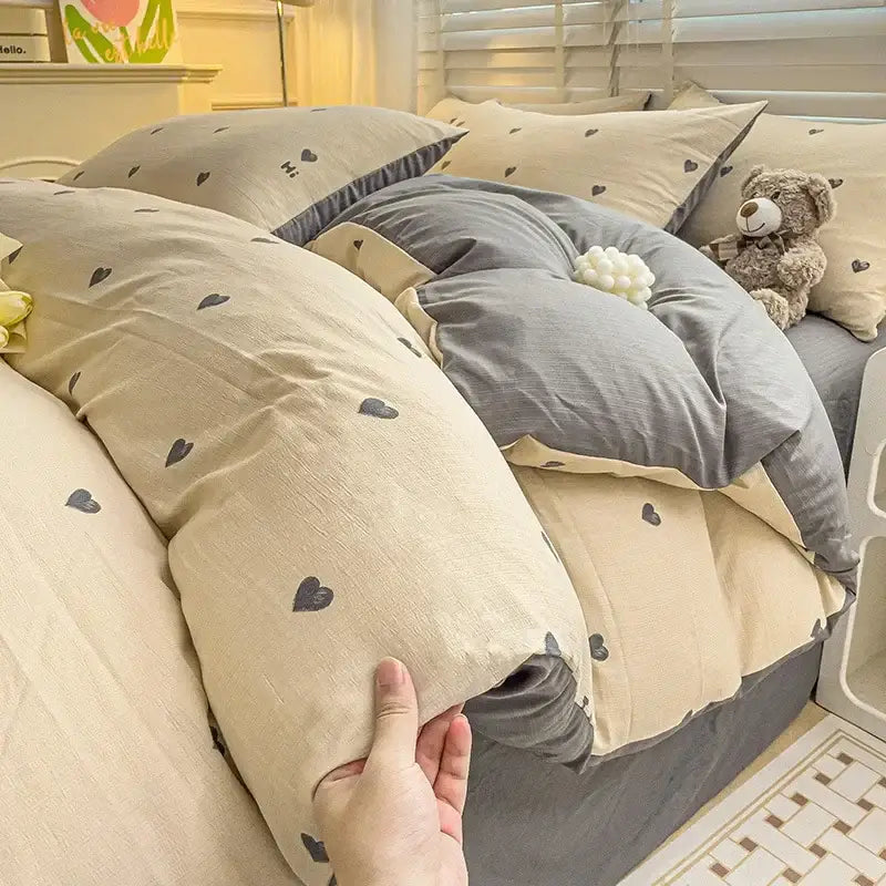 Cream Cotton Comforter Set