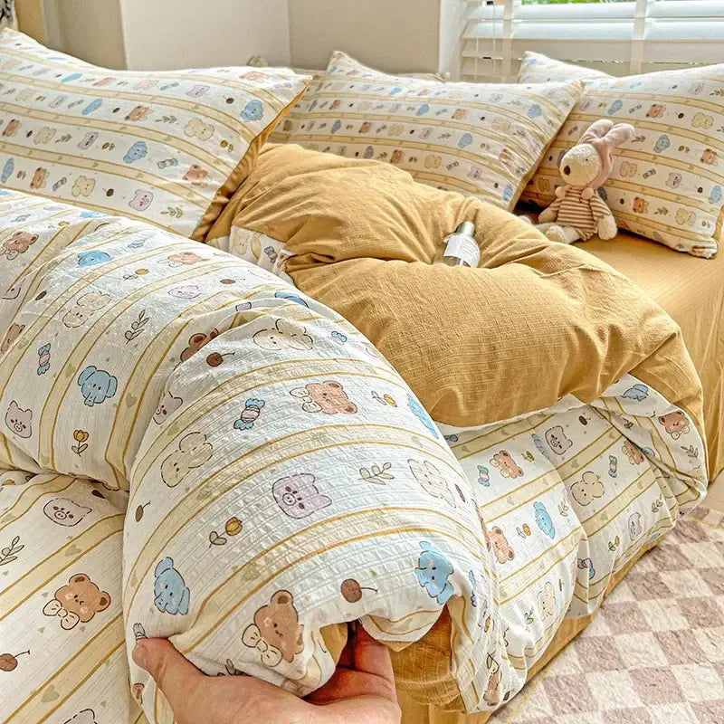 Cream Cotton Comforter Set