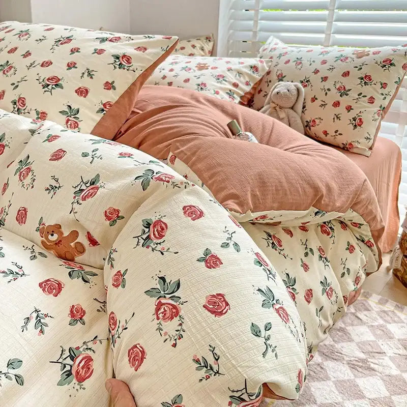 Cream Cotton Comforter Set