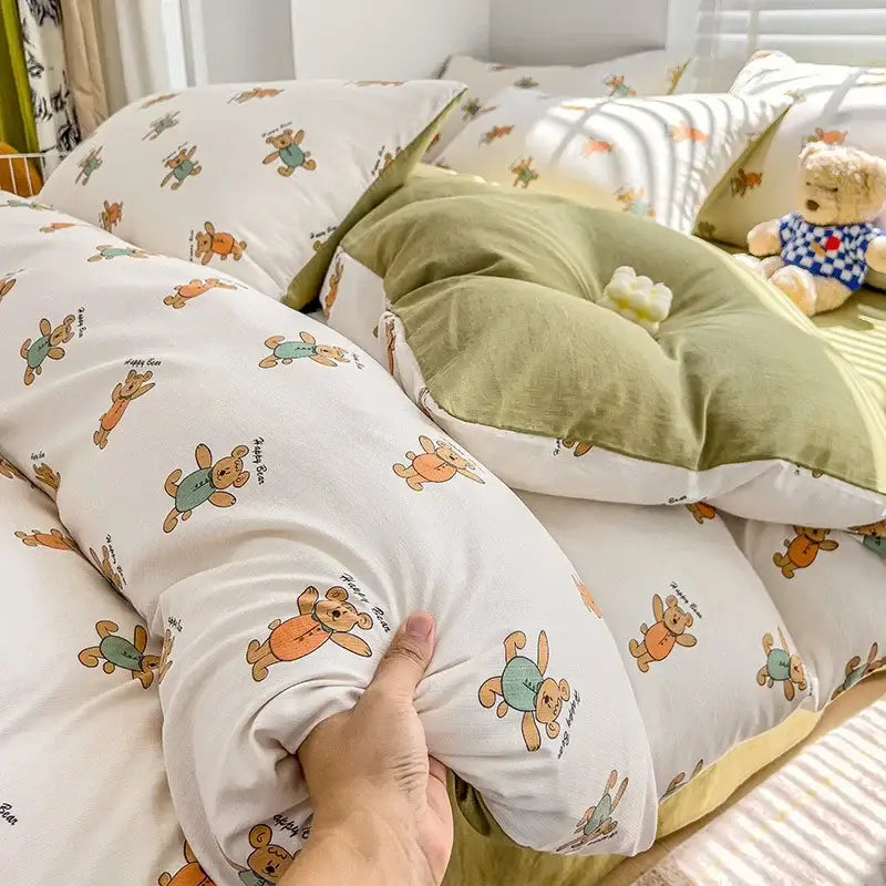 Cream Cotton Comforter Set