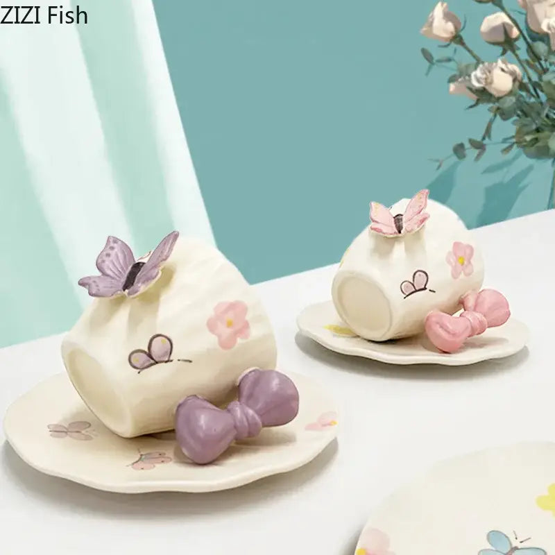 Purple Ceramic Cup Set