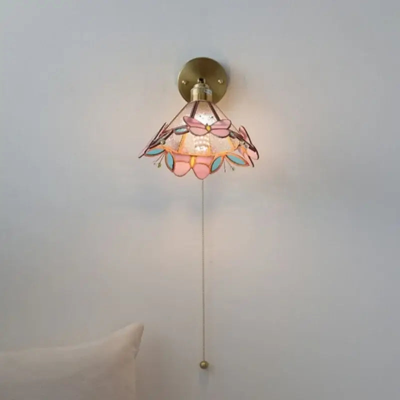 Teal Glass Wall Light