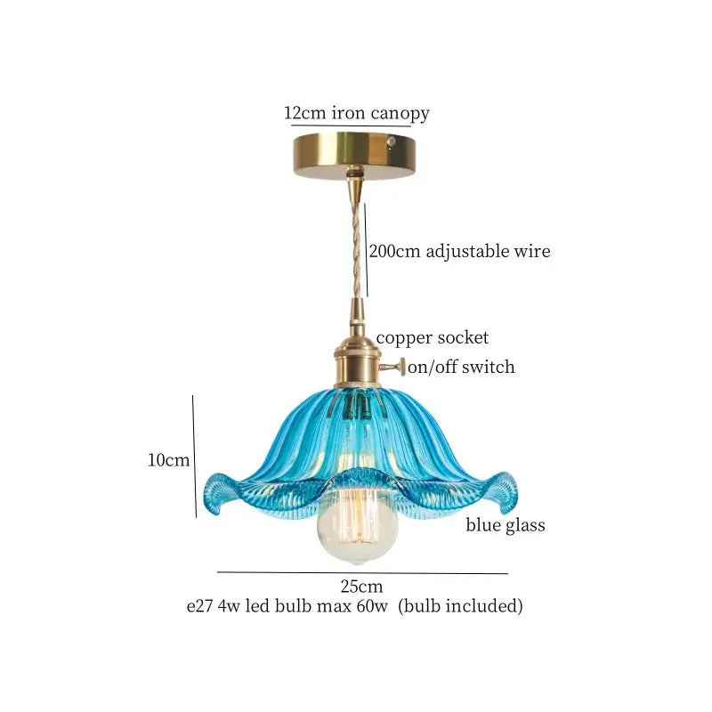 Red Glass Pendant Lamp