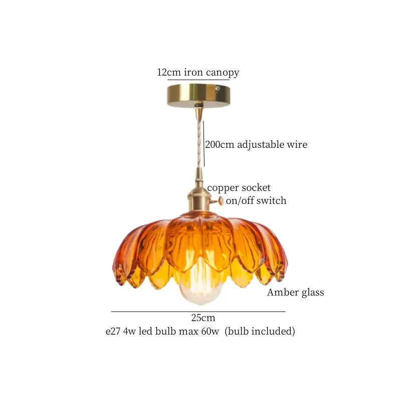Red Glass Pendant Lamp