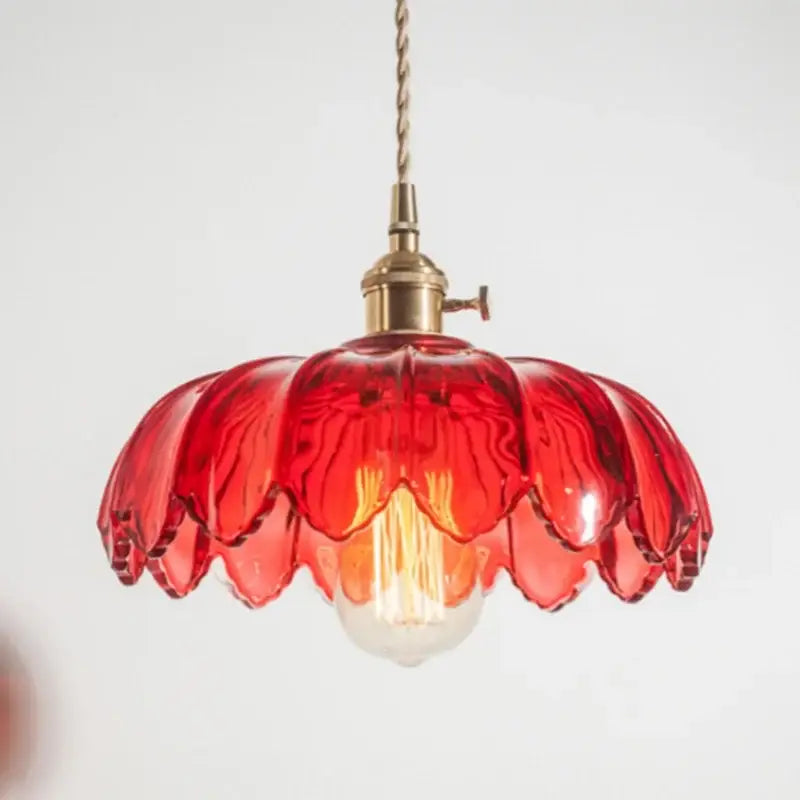 Red Glass Pendant Lamp