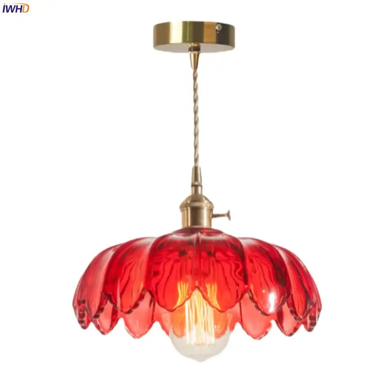 Red Glass Pendant Lamp