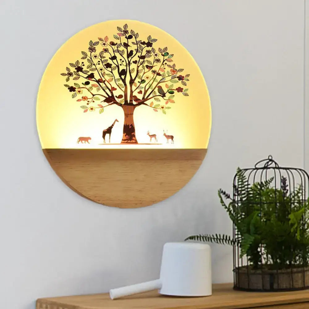 Modern Wood Wall Light