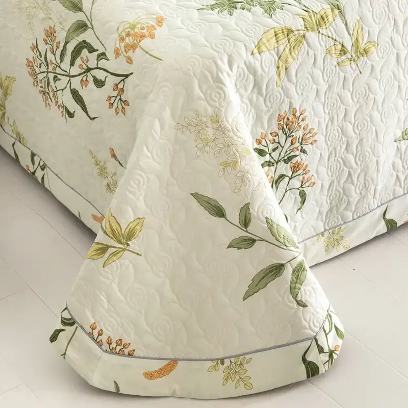 Green Quilted Bed Cover