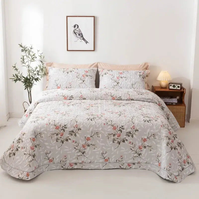Green Quilted Bed Cover