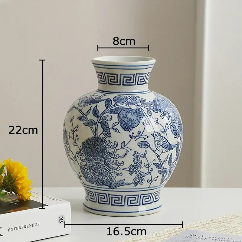 Yellow Porcelain Vase Decor