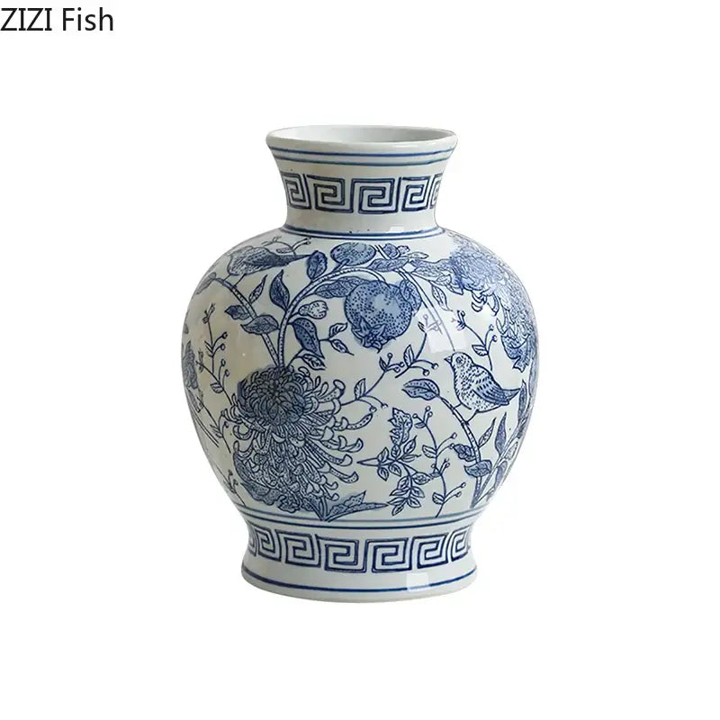 Yellow Porcelain Vase Decor