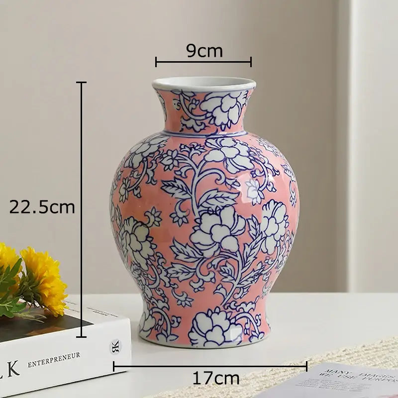 Yellow Porcelain Vase Decor