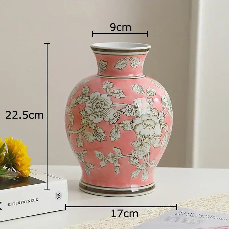 Yellow Porcelain Vase Decor