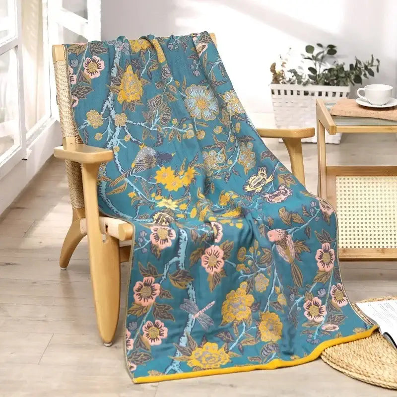 Yellow Cotton Gauze Bath Towel