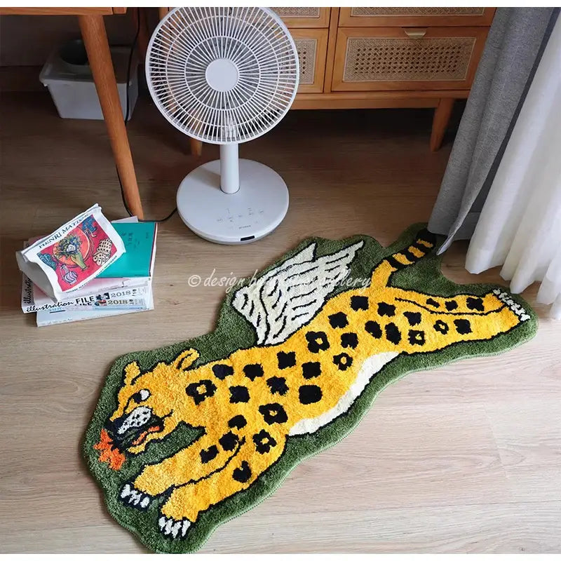 Olive Green Animal Rug