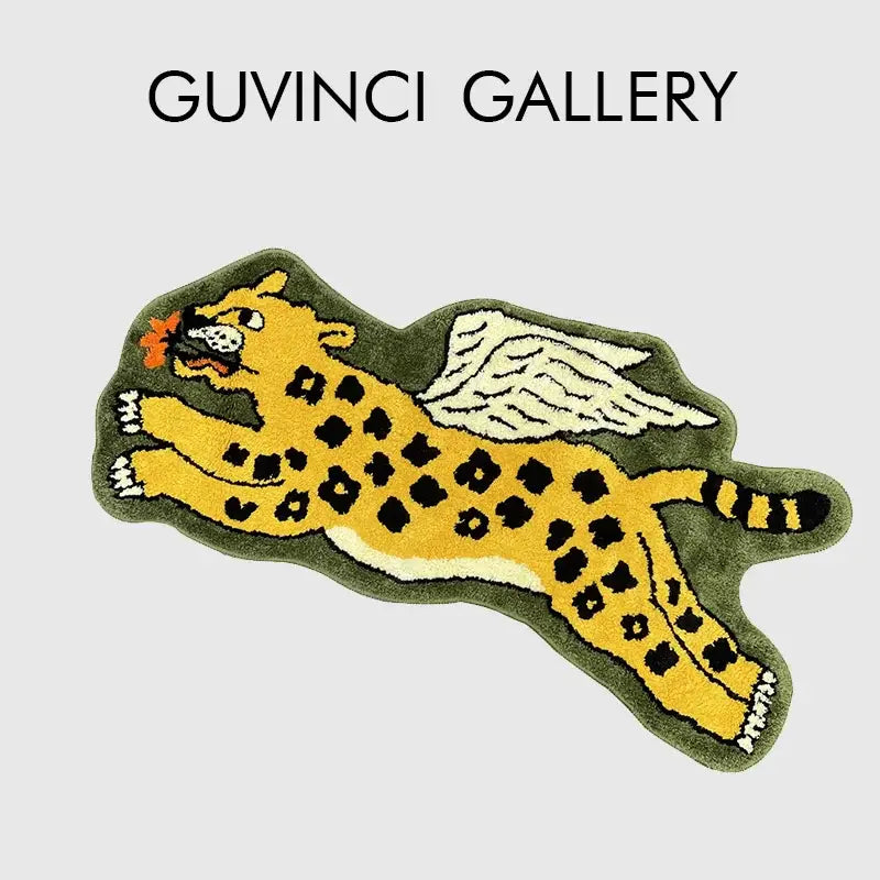 Olive Green Animal Rug