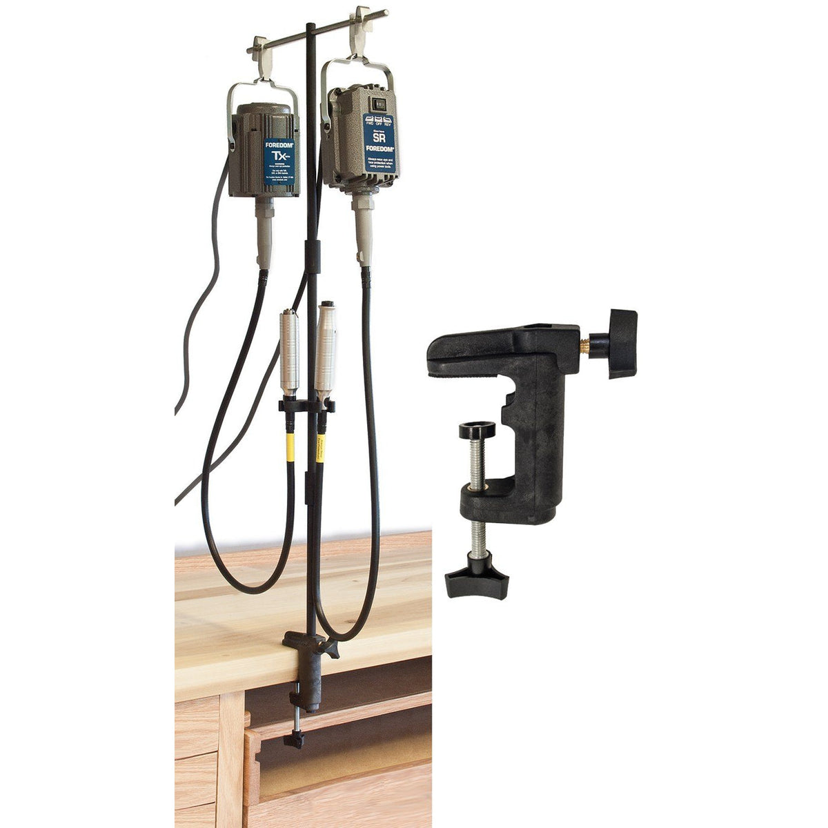 Double Motor Hanger with Mounting Clamp - Foredom