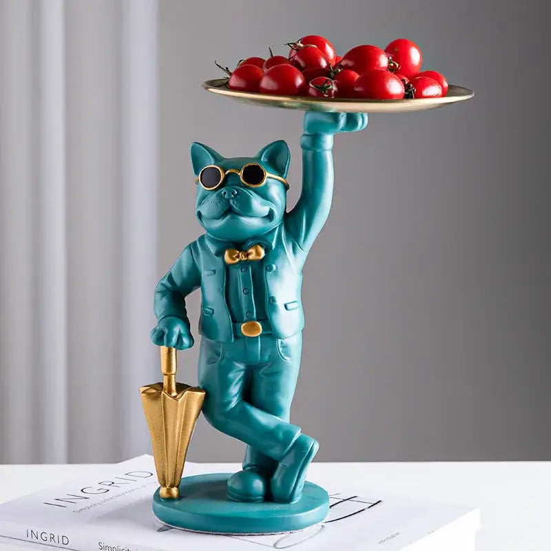 Black Resin Cat Tray
