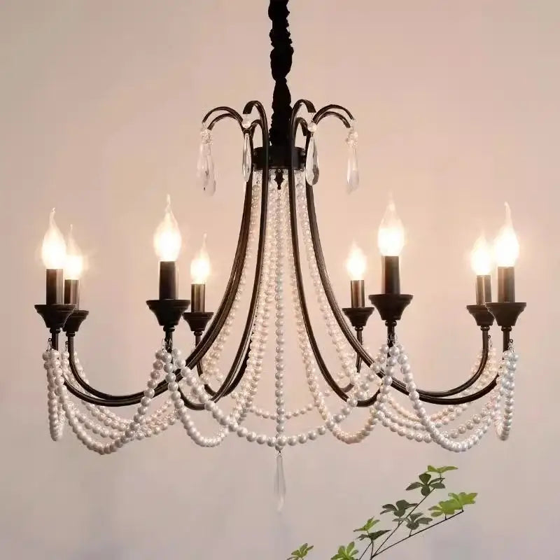 Black E14 Candle Chandelier