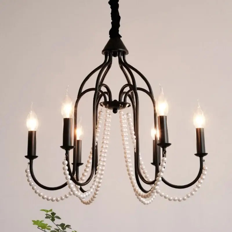 Black E14 Candle Chandelier