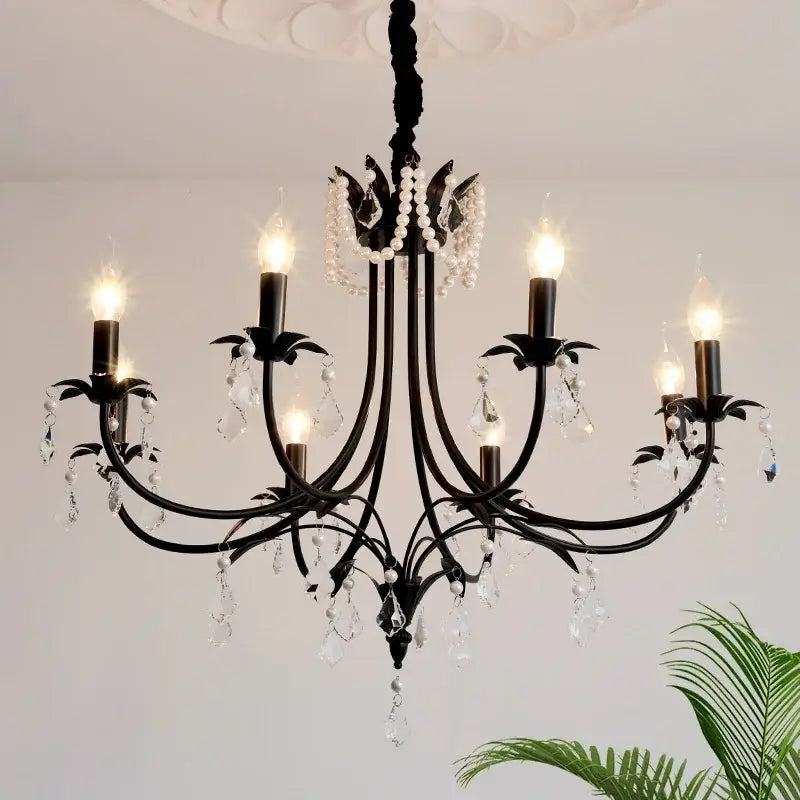 Black E14 Candle Chandelier