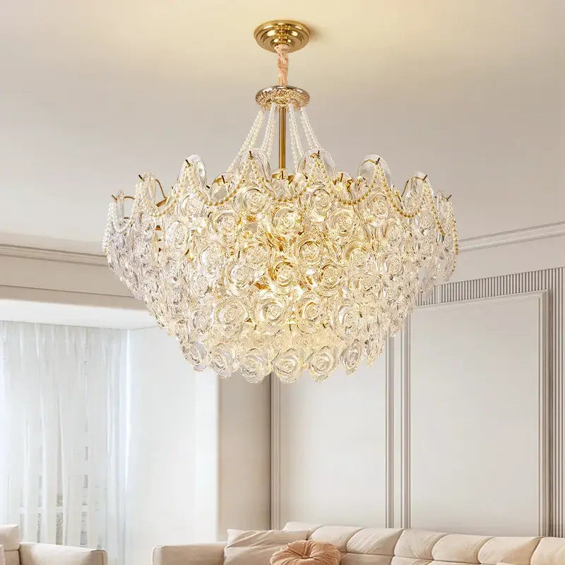 Pearl Rose Gold Chandelier