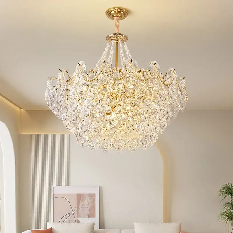 Pearl Rose Gold Chandelier